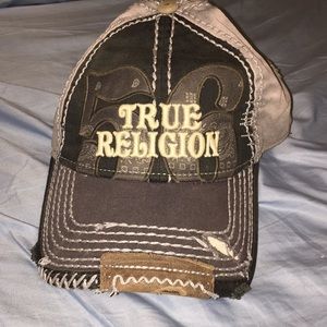 AUTHENTIC Distressed True Religion baseball cap